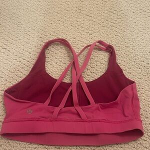 Lululemon pink Energy sports bra